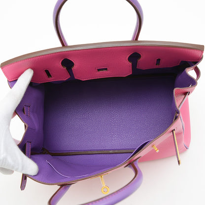 バーキン30 パーソナル シェーブル ローズティリアン/パルム マットゴールド金具 ハンドバッグ