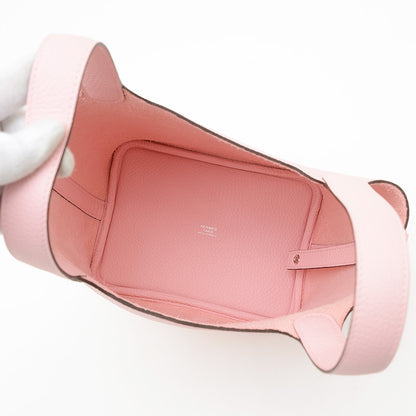 ピコタンロック PM 18 トリヨン ローズサクラ シルバー金具 K刻印 ハンドバッグ