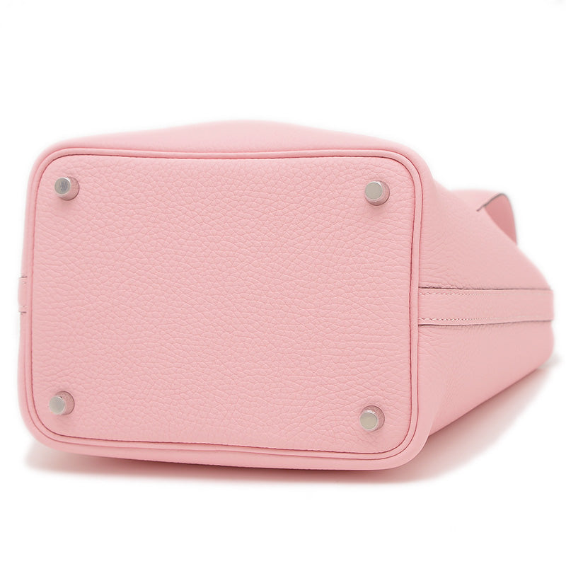 ピコタンロック PM 18 トリヨン ローズサクラ シルバー金具 K刻印 ハンドバッグ