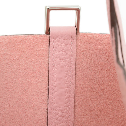 ピコタンロック PM 18 トリヨン ローズサクラ シルバー金具 K刻印 ハンドバッグ