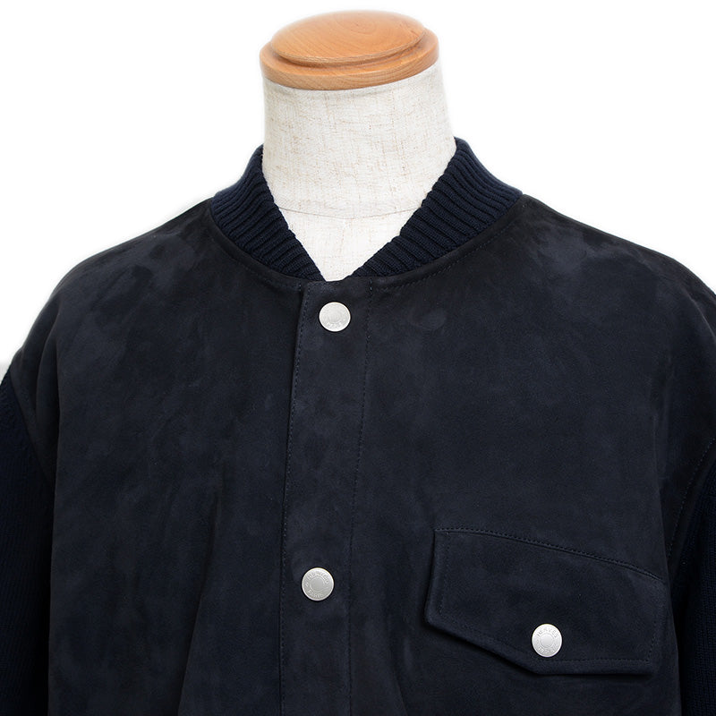 ブルゾン スエード マリーン メンズ XXL H567190HA01 ノーカラージャケット