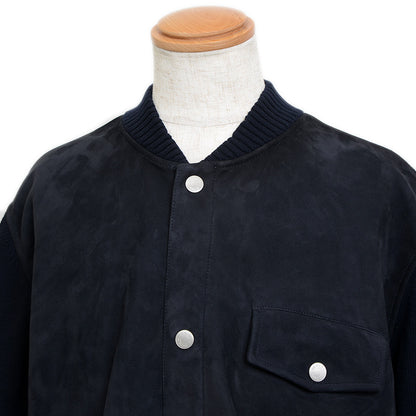 ブルゾン スエード マリーン メンズ XXL H567190HA01 ノーカラージャケット