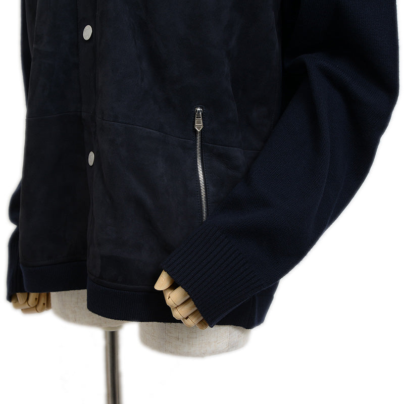 ブルゾン スエード マリーン メンズ XXL H567190HA01 ノーカラージャケット