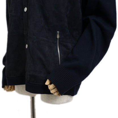 ブルゾン スエード マリーン メンズ XXL H567190HA01 ノーカラージャケット