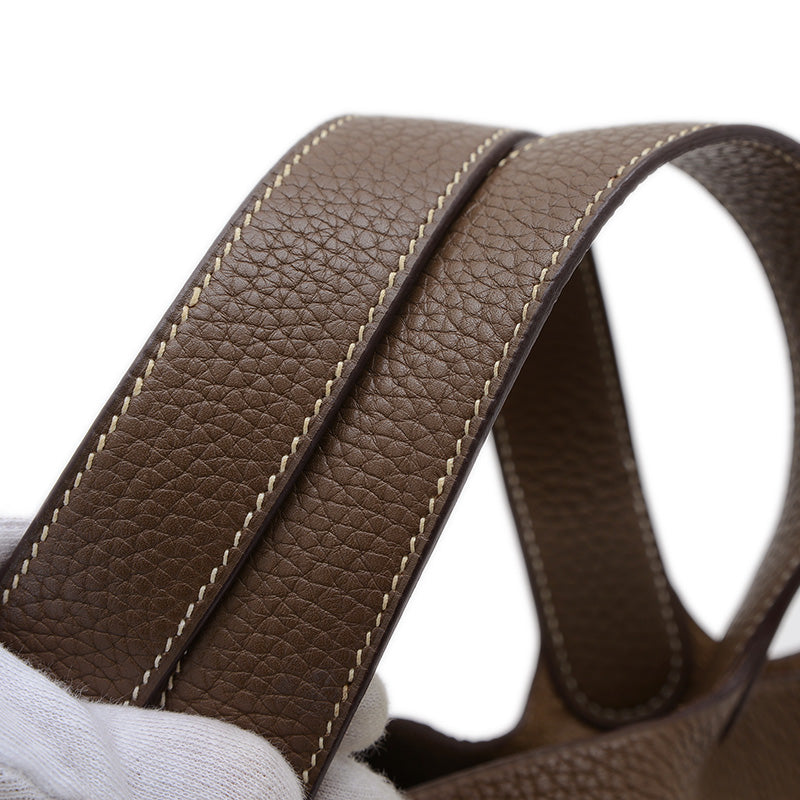 ピコタンロック MM 22 トリヨン エトゥープ ゴールド金具 C刻印 ハンドバッグ