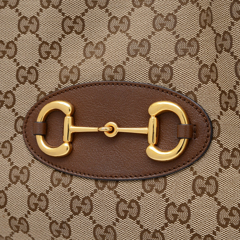 GGキャンバス ホースビット 1955 トートバッグ ベージュ/ブラウン 623694 トートバッグ