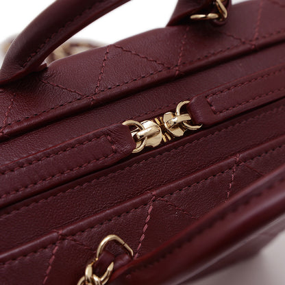 マトラッセ バニティケース 2WAYチェーンショルダー ボルドー AS3345 ショルダーバッグ