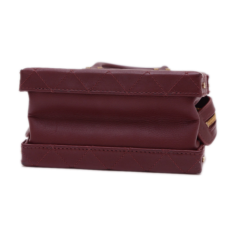 マトラッセ バニティケース 2WAYチェーンショルダー ボルドー AS3345 ショルダーバッグ