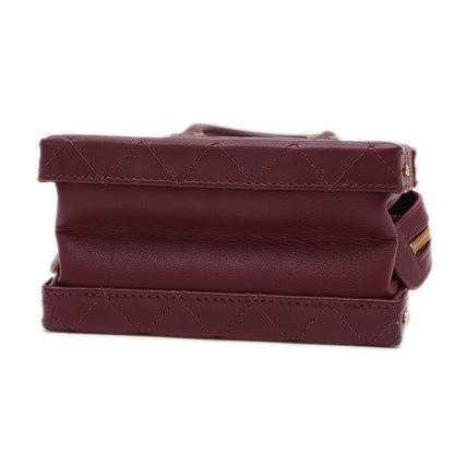 マトラッセ バニティケース 2WAYチェーンショルダー ボルドー AS3345 ショルダーバッグ