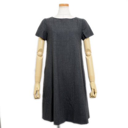 ワンピース 半袖 ウール グレー レディース 38サイズ ワンピース