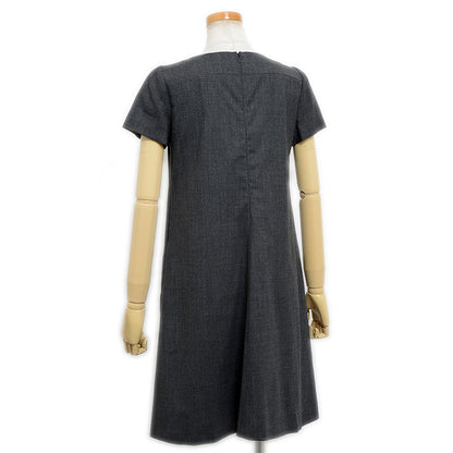 ワンピース 半袖 ウール グレー レディース 38サイズ ワンピース