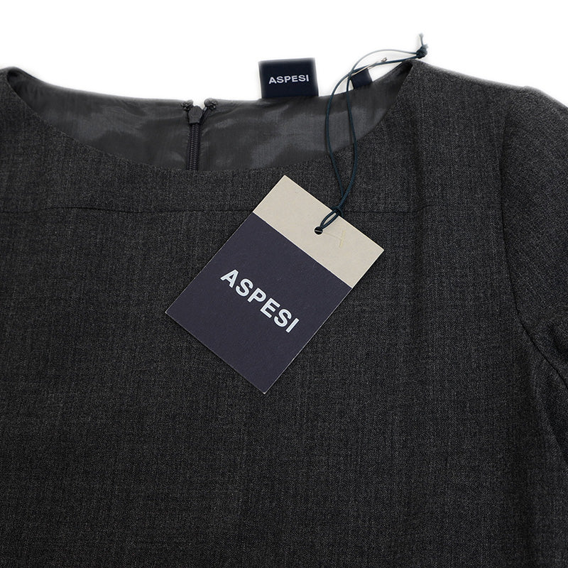 ワンピース 半袖 ウール グレー レディース 38サイズ ワンピース