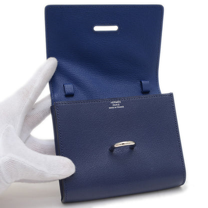 シェーヌダンクル コンパクト ショルダーウォレット ブルーサフィール B刻印 長財布