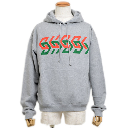 パーカー ロゴチェーンプリント コットン グレー Sサイズ 715911 パーカー