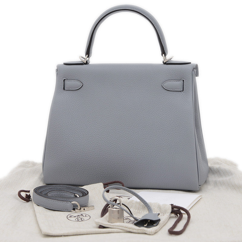 ケリー28 内縫い トゴ グリパンタン シルバー金具 K刻印 ハンドバッグ