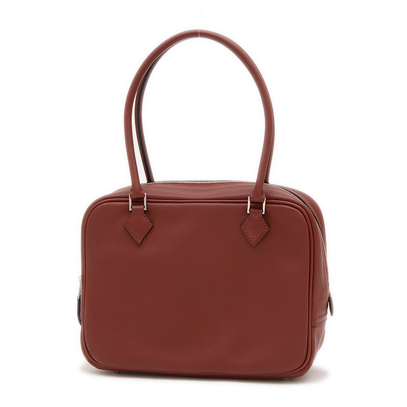 ミニ プリュム スイフト ルージュアッシュ シルバー金具 W刻印 ハンドバッグ