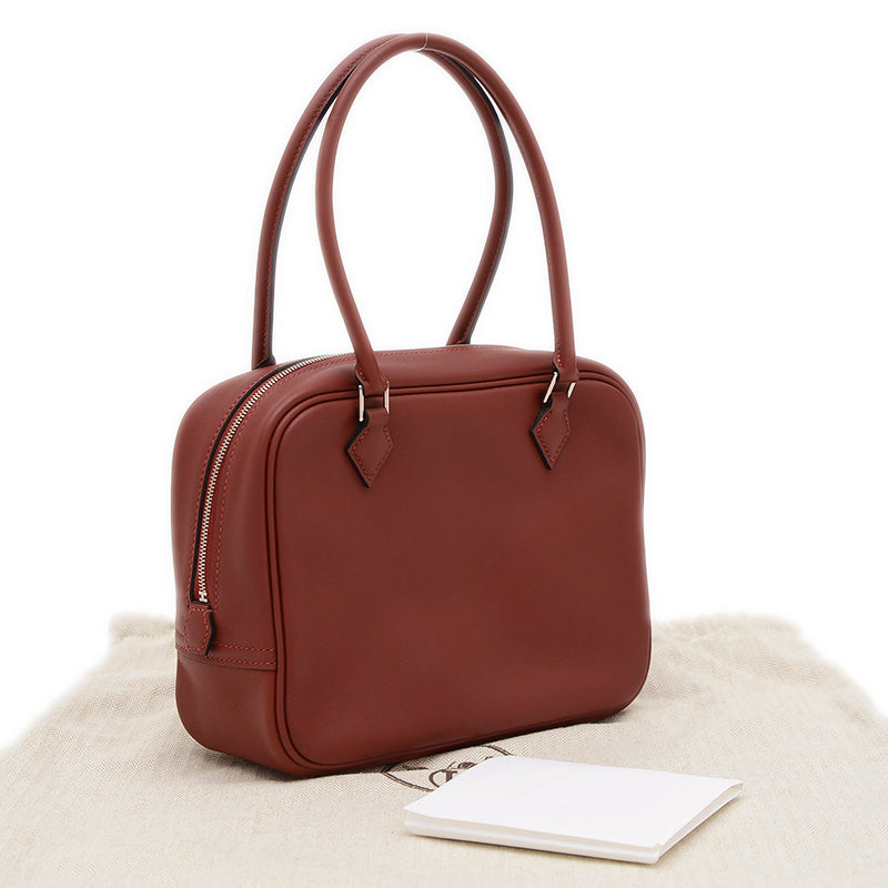 ミニ プリュム スイフト ルージュアッシュ シルバー金具 W刻印 ハンドバッグ