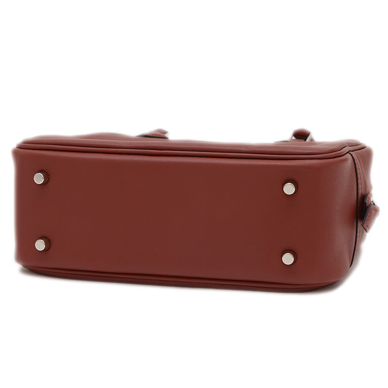 ミニ プリュム スイフト ルージュアッシュ シルバー金具 W刻印 ハンドバッグ