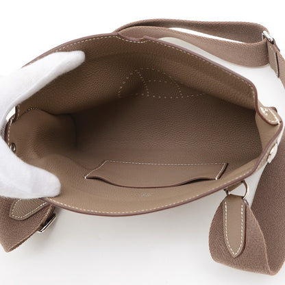 ヴィドポッシュ トゴ エトゥープ シルバー金具 W刻印 ショルダーバッグ