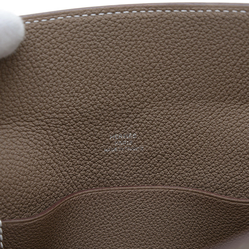 ヴィドポッシュ トゴ エトゥープ シルバー金具 W刻印 ショルダーバッグ