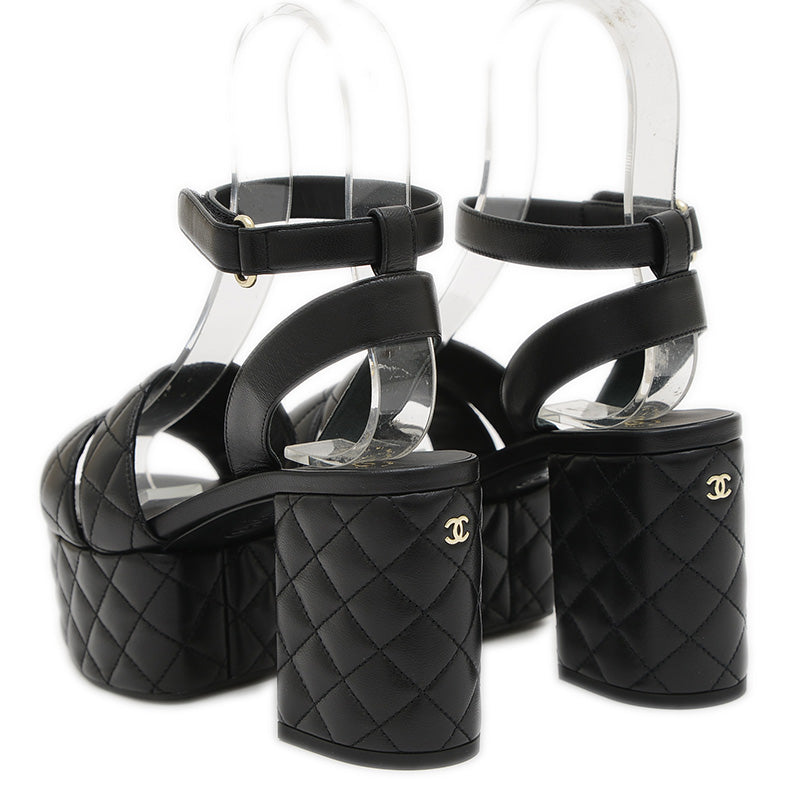 マトラッセ サンダル ラムスキン ブラック #36.5 G46427 サンダル