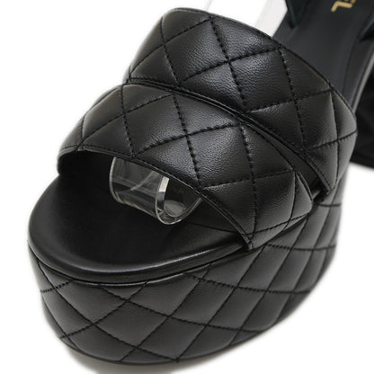 マトラッセ サンダル ラムスキン ブラック #36.5 G46427 サンダル