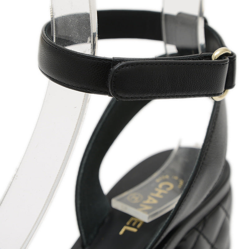 マトラッセ サンダル ラムスキン ブラック #36.5 G46427 サンダル