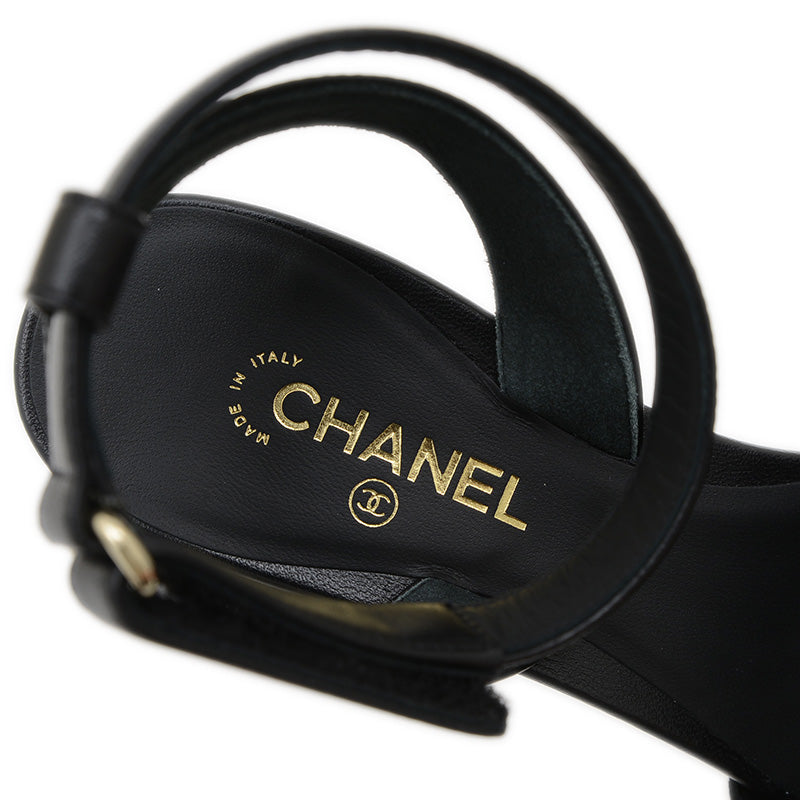 マトラッセ サンダル ラムスキン ブラック #36.5 G46427 サンダル