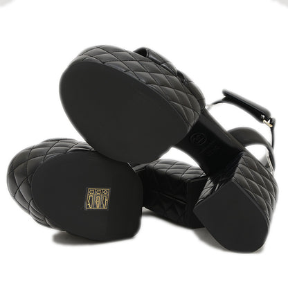 マトラッセ サンダル ラムスキン ブラック #36.5 G46427 サンダル