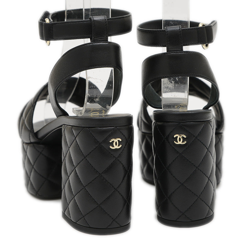 マトラッセ サンダル ラムスキン ブラック #36.5 G46427 サンダル