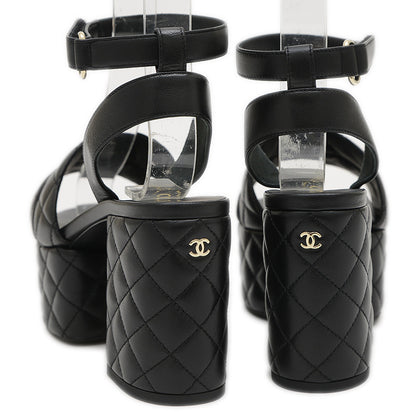 マトラッセ サンダル ラムスキン ブラック #36.5 G46427 サンダル