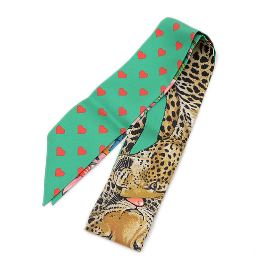 ツイリー ジャングルラブ エムロード/ローズ/ブラン シルク100% スカーフ