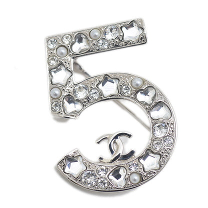 ブローチ No.5 ラインストーン シルバー A25P ブローチ