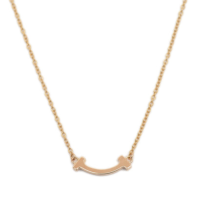 Tスマイル ミニ ペンダント K18PG ネックレス