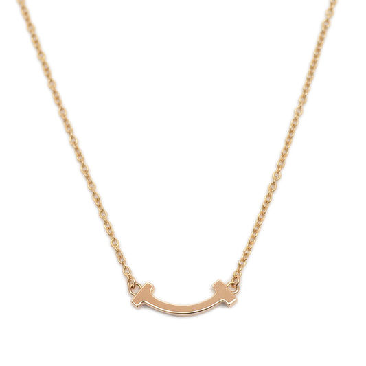 Tスマイル ミニ ペンダント K18PG ネックレス