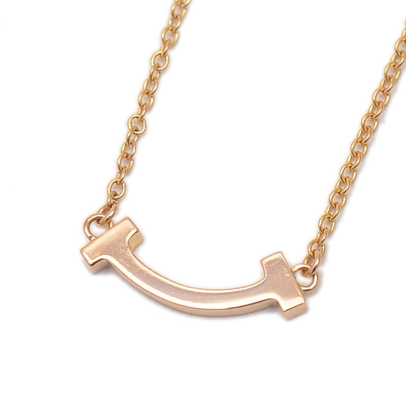 Tスマイル ミニ ペンダント K18PG ネックレス