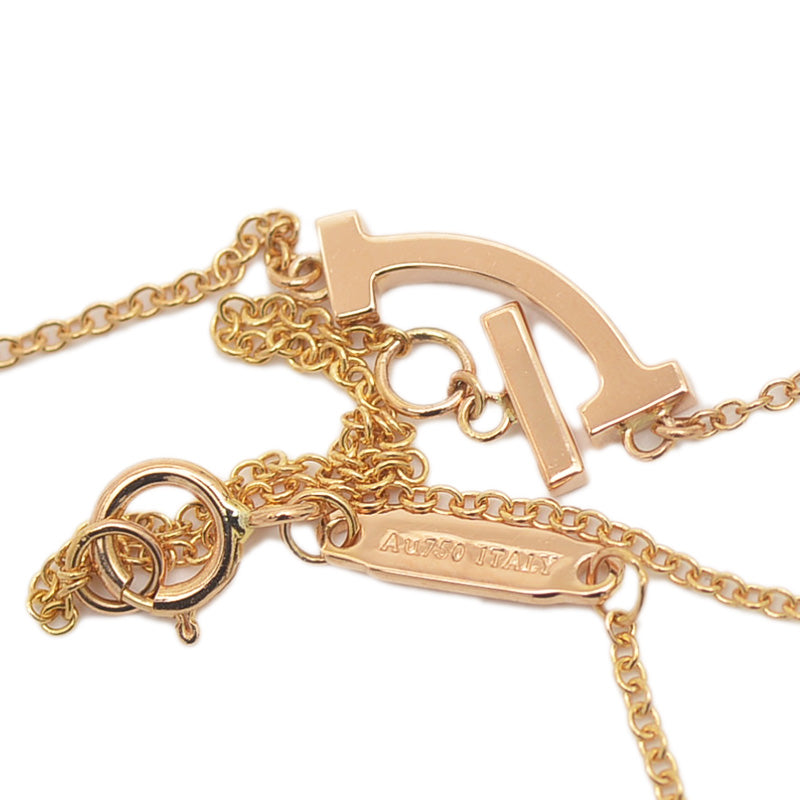 Tスマイル ミニ ペンダント K18PG ネックレス