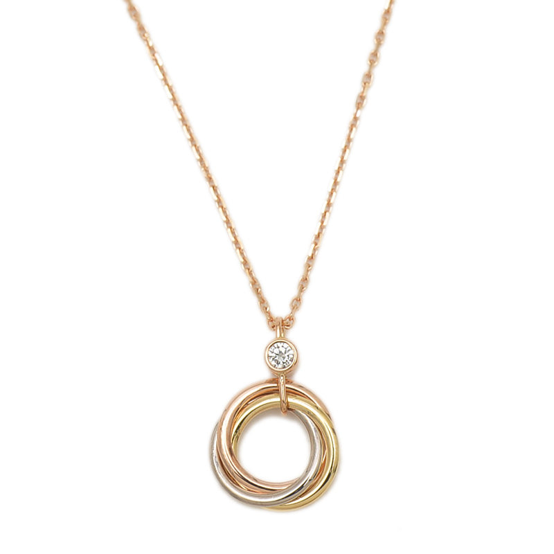 ベビートリニティ ネックレス 1Pダイヤ K18PG/YG/WG CRB72235 ネックレス