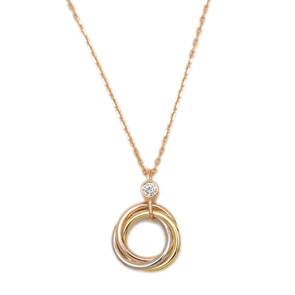 ベビートリニティ ネックレス 1Pダイヤ K18PG/YG/WG CRB72235 ネックレス