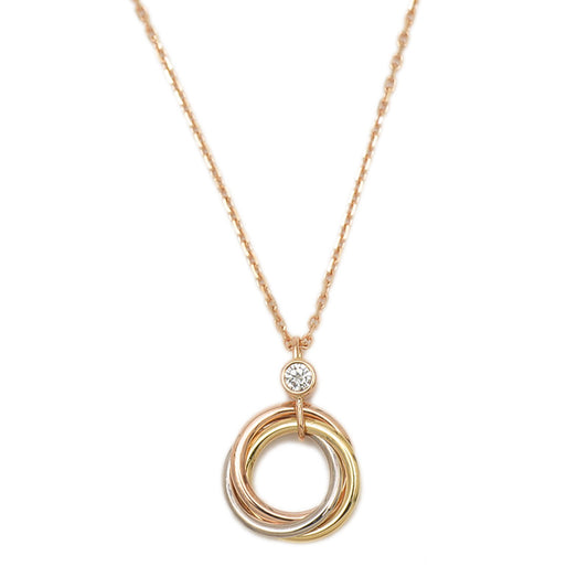 ベビートリニティ ネックレス 1Pダイヤ K18PG/YG/WG CRB72235 ネックレス