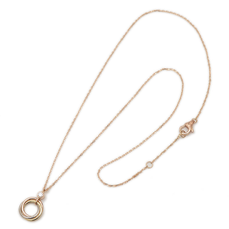 ベビートリニティ ネックレス 1Pダイヤ K18PG/YG/WG CRB72235 ネックレス