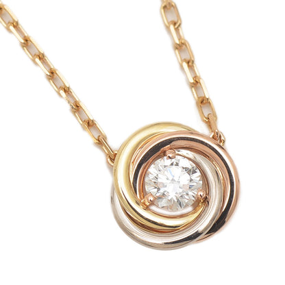 トリニティ ネックレス 1Pダイヤ K18PG/YG/WG B72249 ネックレス