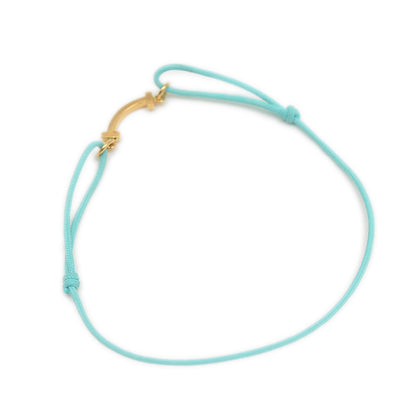 Tスマイル ミニ ブレスレット K18YG/ブルーコード ブレスレット