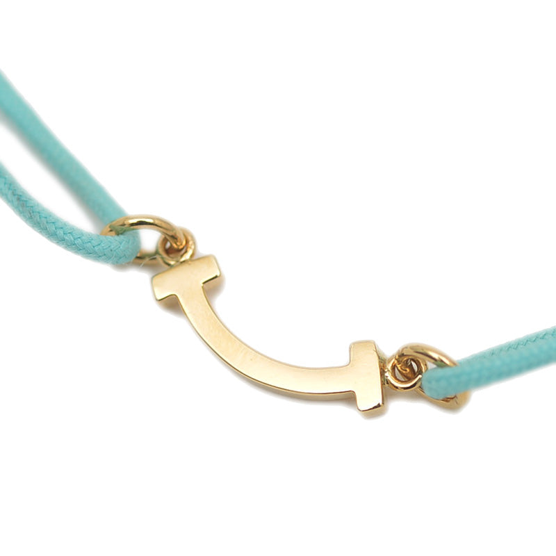 Tスマイル ミニ ブレスレット K18YG/ブルーコード ブレスレット