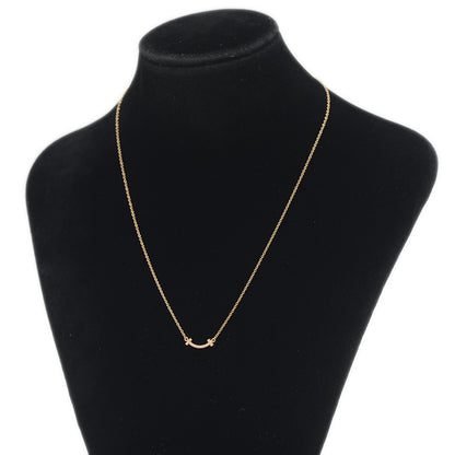 Tスマイル ミニ ペンダント K18YG/ダイヤモンド ネックレス