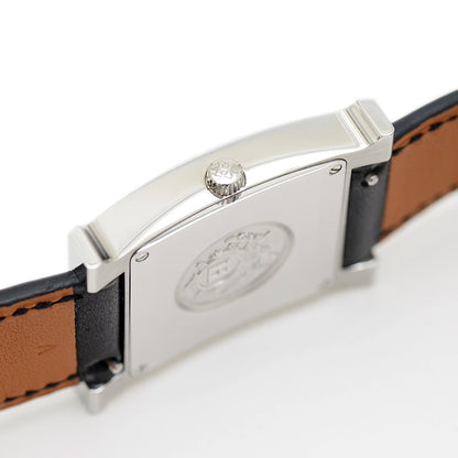 Hウォッチ MM ブラックラッカー レディース 白文字盤 クォーツ HH1.521 腕時計