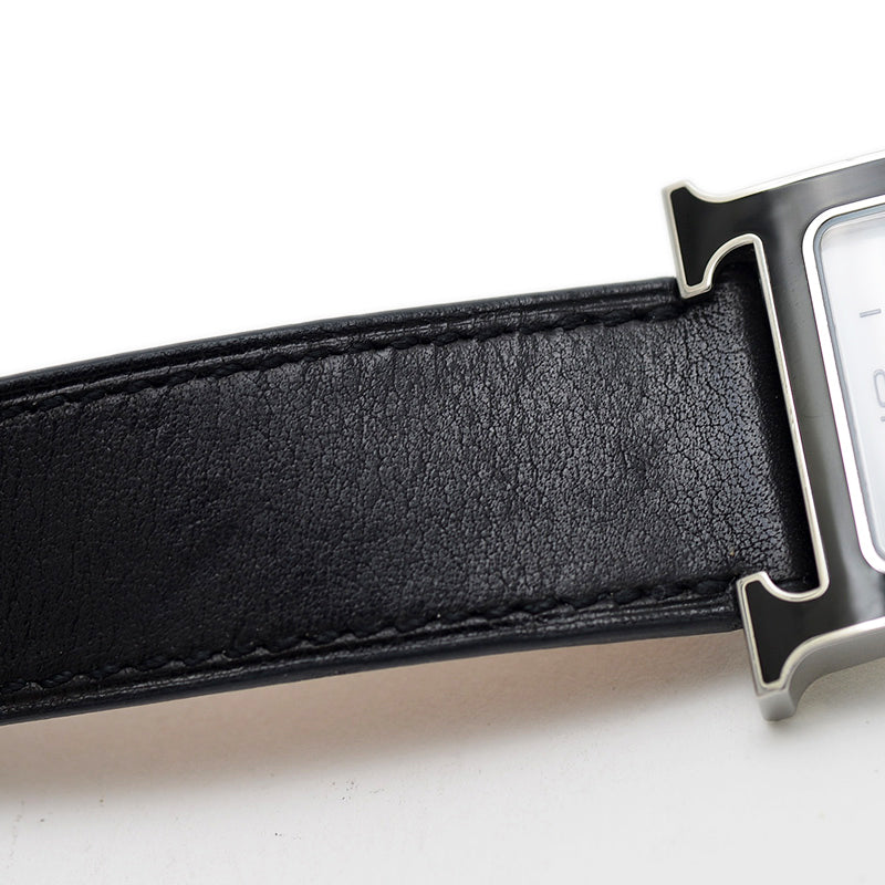 Hウォッチ MM ブラックラッカー レディース 白文字盤 クォーツ HH1.521 腕時計