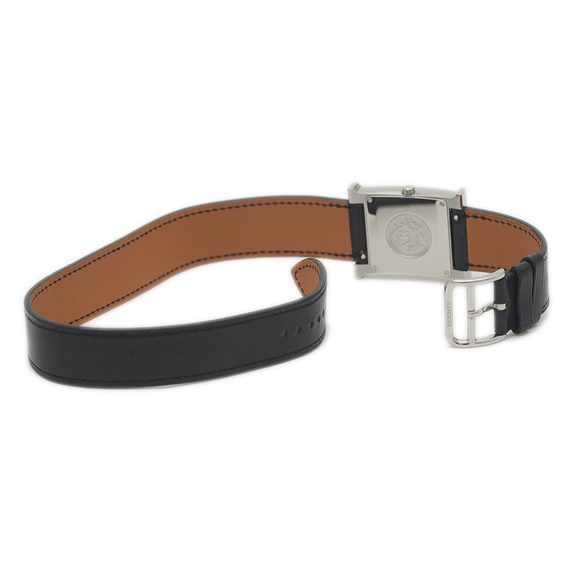 Hウォッチ MM ブラックラッカー レディース 白文字盤 クォーツ HH1.521 腕時計