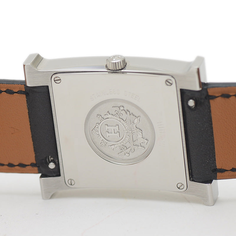 Hウォッチ MM ブラックラッカー レディース 白文字盤 クォーツ HH1.521 腕時計