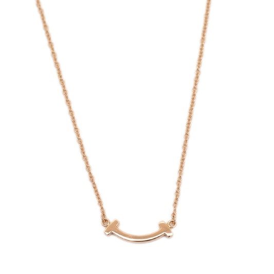 Tスマイル ミニ ペンダントネックレス K18PG ネックレス